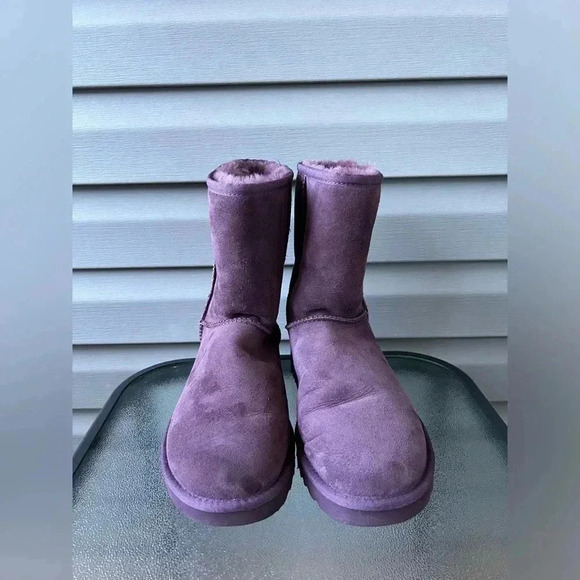 Ugg Classic Short II Metallic Port Shearling Sheepskin Women’s 9 - Picture 3 of 16